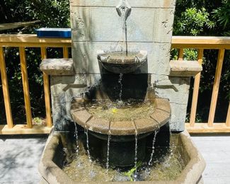 $500 	
Outdoor fountain 58""Tx40""Lx24""D"		