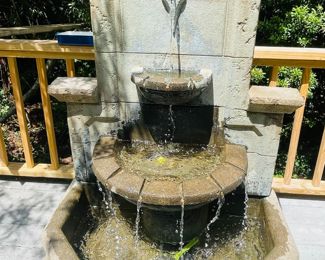 $500 	
Outdoor fountain 58""Tx40""Lx24""D"		