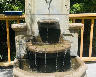 $500 	
Outdoor fountain 58""Tx40""Lx24""D"		