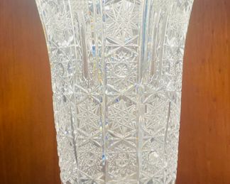 $140 	
Cut crystal vase 