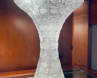 $140 	
Cut crystal vase trumpet 	