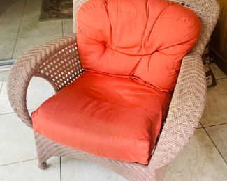 $80 	
All weather wicker Armchair 34Hx36A to A