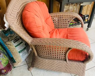 $80 	
All weather wicker Armchair 34Hx36A to A