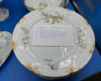 $150 	
Limoges depose floral/white 15 pieces 								