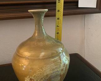 $60 	
Pottery glazed vase baluster shaped signed purchased at Art show in Annapolis
