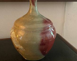 $60 	
Pottery glazed vase baluster shaped signed purchased at Art show in Annapolis