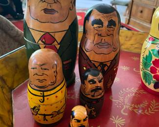 $80 	
Russian dolls Politician (5)	