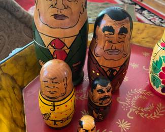 $80 	
Russian dolls Politician (5)	