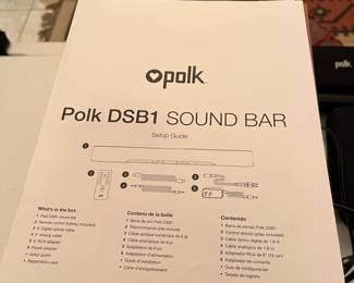 $140 Polk DSB1 sound bar & tower & 2 small speakers 