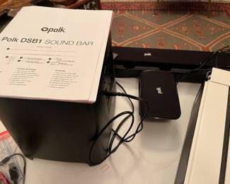 $140 Polk DSB1 sound bar & tower & 2 small speakers 