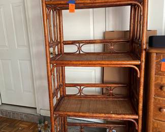 $100 Rattan book shelve