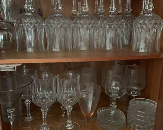 Assorted wine glasses crystal 