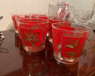 Mid century drink glasses