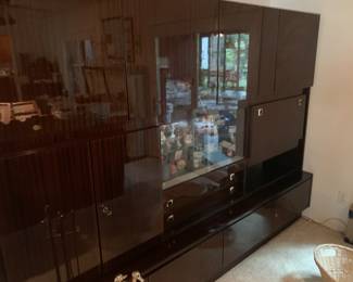 Shrunk
Large German Deco Mid Century Modern Lacquered Wall Unit Multi Use Cabinet