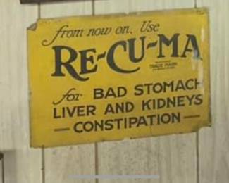 Vintage advertising cardboard sign