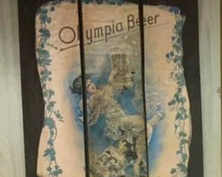Vintage German bar Olympia beer sign