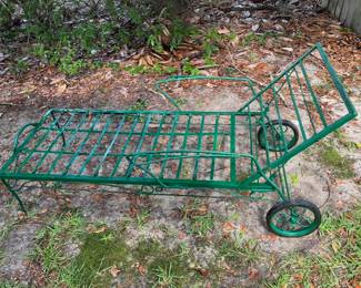 Metal lawn/patio  chair with wheels