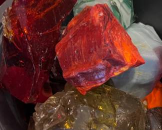 Slag glass for stained glass making