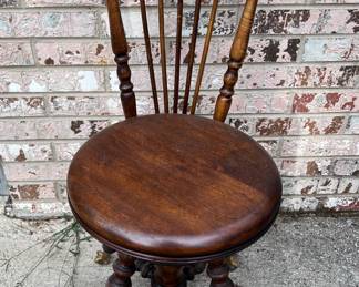 Vintage clawfoot swivel chair