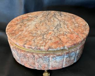 Marble and brass covered bowl