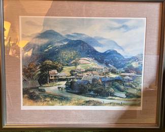 Signed landscape print 