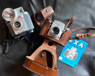 Vintage Kodak and EXA cameras