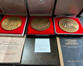 Franklin Mint Calendar Medals from 1974-2004