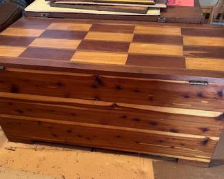 Checkerboard cedar chest