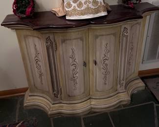 Painted entryway cabinet