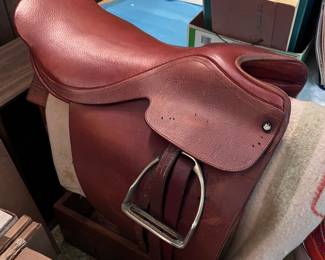 Saddle and horse blanket