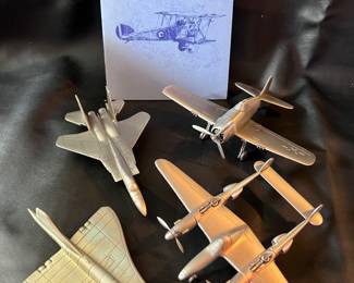 The Danbury Mint Great Aircraft of History pewter planes 