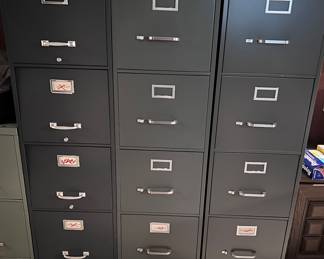 Metal filing cabinets