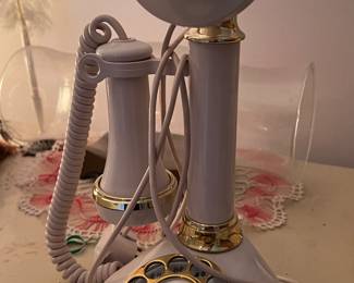 Candlestick rotary phone