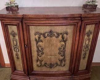 Vintage painted storage cabinet