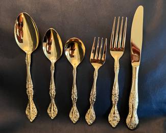 Goldtone flatware