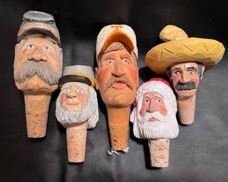 Modern carved wooden bottle cork