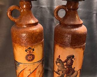 Leather decanters from Spain