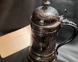 The Danbury Mint silverplate stein