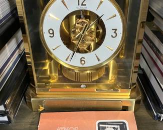 Atmos  glass and brass Mantle clock