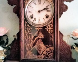 Gingerbread Mantle shelf kitchen clock