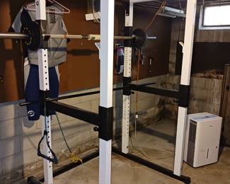 Parabody Serious Steel weight lifting structure with weights and Bench $50