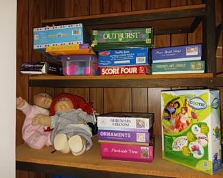 Board games and Cabbage Patch dolls