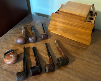	#21	Vintage pipes with stand	 $50.00 				