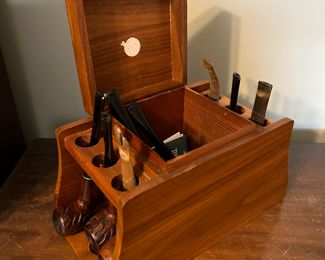 	#21	Vintage pipes with stand	 $50.00 				