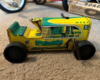 	#53	Vintage Marx 5 wind up tractor with key	 $15.00 				