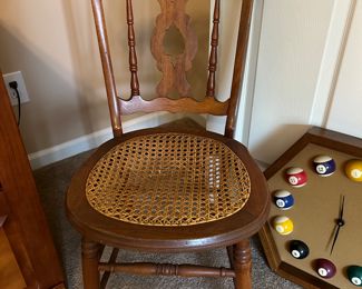 	#55	Vintage chair with cane seat	 $10.00 				