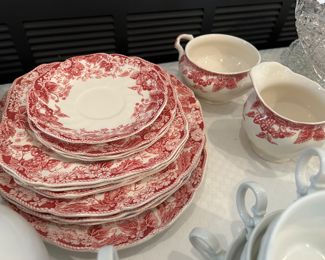 	#83	Johnson Brothers "Strawberry Fair" 14 pieces	 $60.00 				