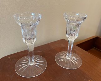 	#80	Waterford candle holders "set of 2"  6"H	 $30.00 				