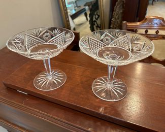 	#79	Waterford candy dishes "set of 2"  5"H	 $40.00 				