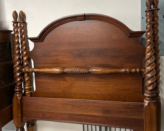 	#78	Queen headboard, footboard and metal bedframe	 $100.00 	 	